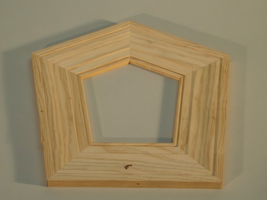 Pentaframe - a pentagonal frame with unequal angles and sides